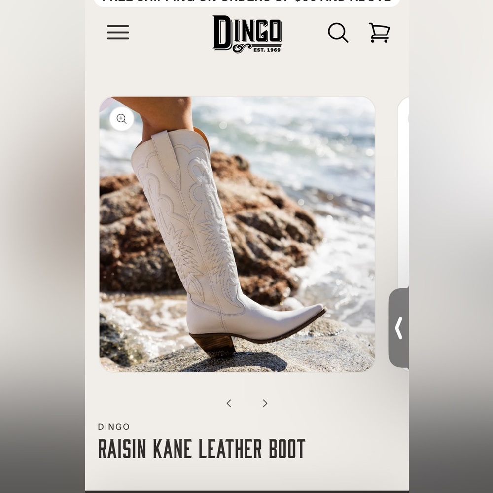 Dingo 1969 Raisin Kane Leather Boots